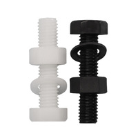 Baut dan Mur Nylon DIN933 & DIN934 M3-M12, Baut dan Mur Plastik dengan Harga Murah, Sekrup Nylon Plastik