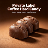 Bonbons durs en forme de grains de café, saveur riche d'espresso et d'américano, vente en gros de confiseries dures