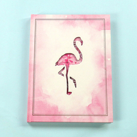 Agenda personnalisé 2021, papeterie scolaire, rose, découpé, motif flamant rose, pour Journal intime