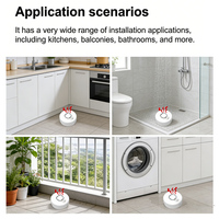 Kontrol Jarak Jauh APP Alarm Suara Mudah Dipasang Sensor Tetesan Cerdas Keamanan Rumah Dapur Tuya WiFi Detektor Kebocoran Air
