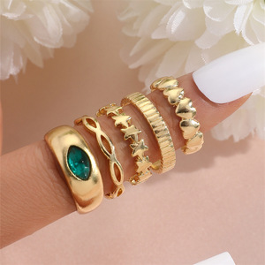 Fashion heart <span class=keywords><strong>gold</strong></span> rings design per le donne in <span class=keywords><strong>bangladesh</strong></span> set per ragazze per le donne all'ingrosso N2310077 - Product Image 2