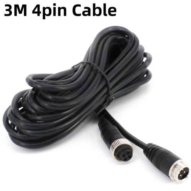 Consumer Electronics Cable 3M Security Aviation 4 Pins Connector Plug Cable for Car Rear View Backup Camera Car Monitor Truck