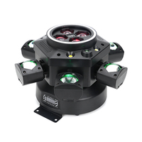 Source de lumière laser LED à 6 bras, effet de faisceau stroboscopique rouge et vert, pour les fêtes de DJ et les lumières de projection de parcs à thème, fabrication OEM/ODM