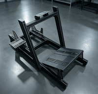 Cockpit de simulation de course inclinable en profilé aluminium 4080 avec support de siège et levier de vitesses pour simulateur de conduite
