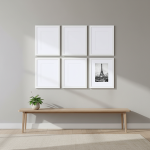 Wholesale Black <strong>Picture</strong> <strong>Frame</strong> Set Gallery Wall <strong>Frame</strong> Set Thin <strong>Border</strong> with White Mat Wall Mounting Hardware for Home Decor - Product Image 5