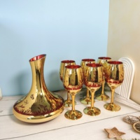 Ensemble de carafe à vin rouge en cristal de verre blanc argenté de luxe européen avec gravure au laser personnalisée, motif, couleur, boîte, 1,8 L, 6-10