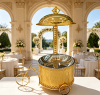 Nouvel Arrivage Réchaud de Buffet Doré en Acier Inoxydable 8L à Alimentation au Carburant pour Mariages, Hôtels, Traiteur et Banquets, Design Voiture