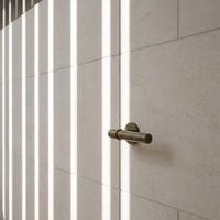 Poignée de porte à levier en laiton massif symétrique pour entrée d'appartement, chambre d'hôtel, avec mécanismes de verrouillage et barres de traction