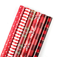 Papier cadeau de Noël classique et luxueux, papier de soie écologique pour emballages de Noël et de Nouvel An, 70*50cm