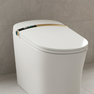 <span class=keywords><strong>WC</strong></span> intelligent à réservoir dissimulé, sans limite de pression d'eau, bouton rotatif, chauffage instantané, lavage, distance du capteur réglable - Product Image 1