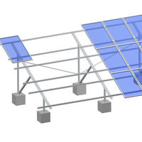 Système de montage solaire au sol pour panneaux photovoltaïques de grande taille en zone ouverte, personnalisable OEM/ODM, haute précision, formé à froid