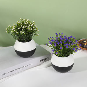 Pot de fleurs en forme d'étoile simulée, hauteur 16 cm, fleurs mélangées, ornement de bureau, décoration de la maison, décoration de chambre à coucher - Product Image 2