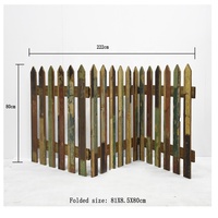 Valla Instantánea Escalable Multicolor Rústica Luckywind, Valla de Madera Reciclada para Patio, Creaciones de Jardín, Estilo Country Corner