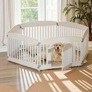 Recinto per Animali Domestici in Plastica a 4/6 Pannelli, Barriera di Sicurezza per Cani da Interno, Gabbia Componibile per Cani di Piccola Taglia - Product Image 1