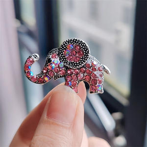 Custom Alloy Elephant <b>Brooch</b> <b>Pin</b> with Cute Crystal Design for Gifts Parties Weddings and Engagements Plating Technology - Product Image 5