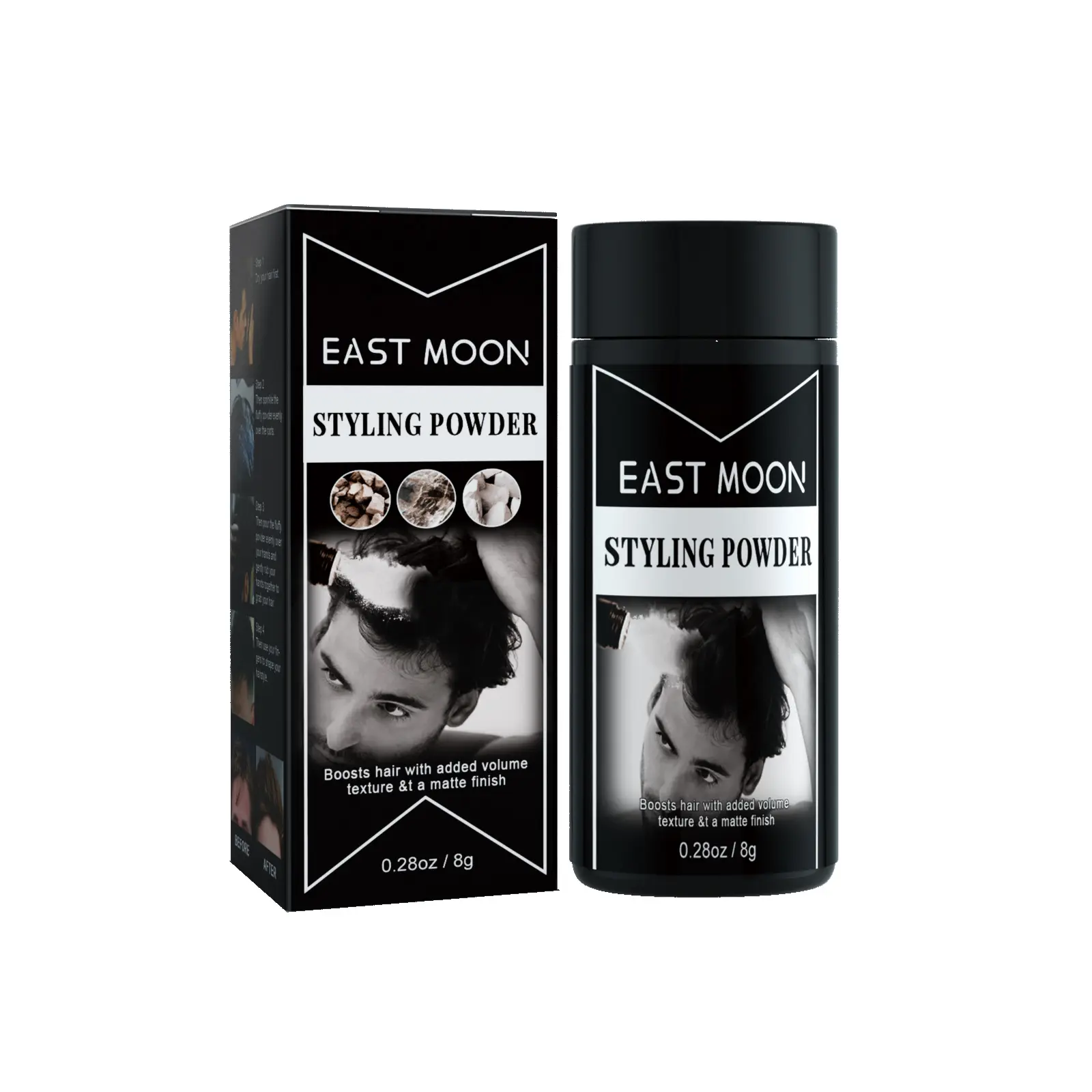 Customized men hair texture powder Private label Instant Fluffy styling powder for Oil dust hair
