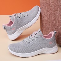 Chaussures de sport décontractées pour femmes, à lacets, respirantes, en mesh, à talon bas, idéales pour la course à pied, nouvelle collection été, à recommander