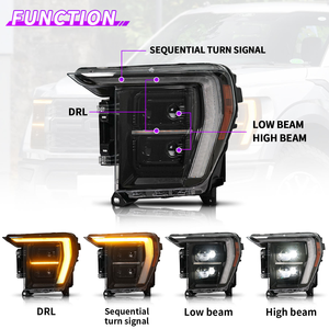 Phare LED DRL Plug and Play pour Raptor F150 2022-2024, accessoires automobiles, 60W 6000K, ajustement universel, 12V, homologué DOT - Product Image 3