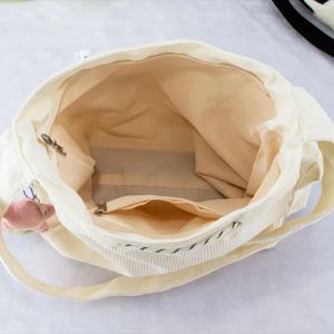 Sac fourre-tout et bandoulière en velours côtelé grande capacité pour femmes, style preppy, portable, pour le quotidien et les voyages - Product Image 5