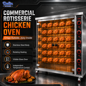 <span class=keywords><strong>Four</strong></span> à rôtir au <span class=keywords><strong>gaz</strong></span> commercial pour poulet, machine à rôtir en acier inoxydable, 6 broches, grill automatique rotatif pour volailles - Product Image 1