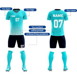 顶级品质批发原装足球服足球套装足球服穿制服足球套装定制足球服 - Product Image 2