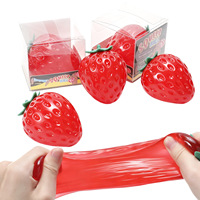 Jouet à presser en TPR Lemax Fraise Maltose - Jouet anti-stress à récupération lente pour jeunes, emballé du Guangdong