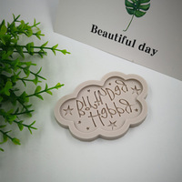 Dampfkuchen-Geburtstagsbuchstaben-Form aus lebensmittelechtem Silikon, 4-teiliges transparentes DIY-Kuchendekorations-Set mit englischen Buchstabenkarten