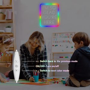 ฉันดีใจมากที่คุณมาที่นี่ป้ายนีออนสีสันสดใสสำหรับป้ายสีในห้องเรียน - Product Image 3