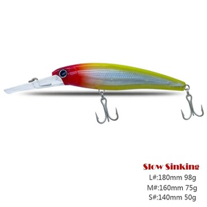 เหยื่อตกปลาแม็กนั่ม ABS ขนาด 180 มม. น้ำหนัก 98 กรัม เหยื่อปลอมแบบดำน้ำ<span class=keywords><strong>ล</strong></span>ึก <span class=keywords><strong>ล</strong></span>อยน้ำได้ สำหรับตกปลาทะเ<span class=keywords><strong>ล</strong></span> แม่น้ำ ปลาทะเ<span class=keywords><strong>ล</strong></span>น้ำเค็ม ปลาซัลมอน รุ่น HCM08 - Product Image 4