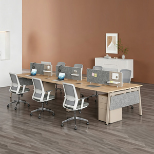 Mobili per Postazioni di Lavoro Modulari, Tavolo per Ufficio a 4 Vie, Scrivanie Moderne per Personale - Product Image 4