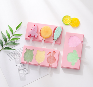 Ensemble de moules de barre de crème glacée en Silicone de dessin animé populaire avec 10 bâtons en plastique bricolage plateau de moules à Popsicle - Product Image 2