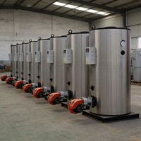Chaudière à eau chaude industrielle verticale entièrement automatique au gaz naturel/GPL/GNL de type 100-1200K Kcal de la marque China Zhongxin