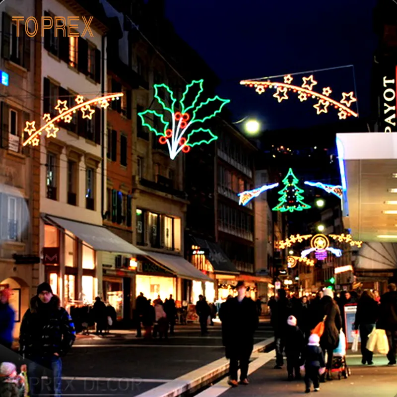 Christmas Beautiful Atmosphere Festival Name Hanging Ramadan Decoration Led Pattern Lighting For Street Decoration