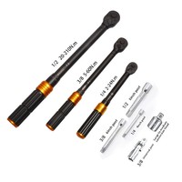 Jeu de clés dynamométriques réglables 8 pièces, kit de cliquet 1/4 3/8 1/2, barre d'extension en acier au chrome-vanadium pour vélos
