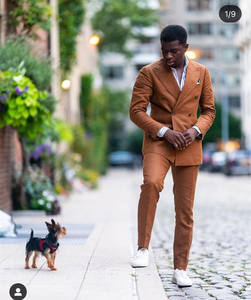 コスチュームオムピークラペル男性男性スーツダブルブレストウェディングウエディングテルノmasculinoスリムフィット新郎ブレザー2ピース (ジャケットパンツ) - Product Image 4