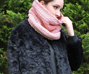 SZ1209 cadeau de noël <span class=keywords><strong>tricoté</strong></span> à la <span class=keywords><strong>main</strong></span> grosse écharpe <span class=keywords><strong>Snood</strong></span> cache-cou amical confortable Chenille hiver infini écharpe pour hommes femmes - Product Image 2