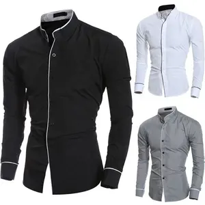 100% Cotton Uniform Shirt Men Casual Solid Long Sleeve Tops Outdoor Hiking Mountaineering Shirts Chemise Homme 6XL