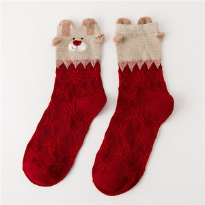 Cadeaux d'hiver chauds de Noël Chaussettes en coton doux Père Noël mignon cerf Chaussettes pour femmes mignonnes - Product Image 5