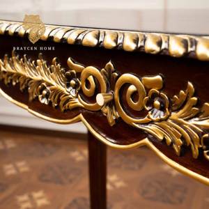 Consolle da tavolo Vintage 2025 americano intagliato a mano in legno antico classico corridoio in legno Console tavoli per ingresso soggiorno - Product Image 4