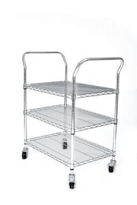 Kohlenstoffstahl <span class=keywords><strong>ESD</strong></span> SMT Rollenwagen PCB-Lagerregal Verchromtes Drahtgestell - Product Image 6