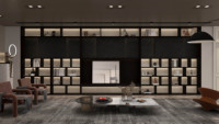 Meubles TV modernes en bois sur mesure pour salon |   GOONUO Meubles pour la maison avec personnalisation complète et mise en œuvre de projets clés en main