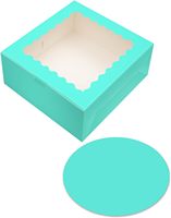 Vente en gros Boîtes à gâteaux personnalisées Boîte à gâteaux d'anniversaire de mariage avec fenêtre logo