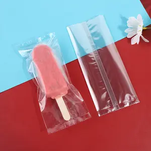 Transparent Clear Fin Seal Heat Sealable Plastic Frozen Sucker Ice Pop Wrapper DIY Ice Lolly Popsicle Wrapping Bags