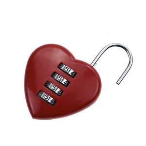 Yh1245 Bền Lớn Màu Đỏ Nhựa Hình Trái Tim Tình Yêu Ổ Khóa Với Chống Trộm Kỹ Thuật Số Cửa Khóa - Product Image 6