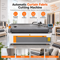 Machine de découpe à couteau oscillant pour tissus naturels en lin, coton et mélange de lin, rideaux, draperies et production textile sur mesure pour fenêtres