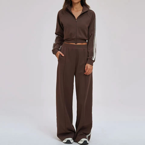 Conjunto Deportivo Transpirable <span class=keywords><strong>para</strong></span> Mujer, Sudadera con Capucha y Pantalones Cortos, Cintura Elástica, Estilo Holgado, 2 Piezas, <span class=keywords><strong>para</strong></span> Yoga, Ciclismo y <span class=keywords><strong>Senderismo</strong></span> - Product Image 5