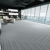 Dalles de moquette modulaires modernes, lavables, en boucle, insonorisées, en nylon, avec base en PVC résistante à l'usure, pour le bureau et la maison