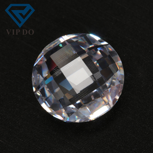 Bảng Kiểm Tra Kép Tròn 3-12Mm Chất Lượng Cấp 5A Đá <span class=keywords><strong>Cubic</strong></span> <span class=keywords><strong>Zirconia</strong></span> Rời Cắt Màu Trắng Đá CZ Cắt Lưới Tròn Tổng Hợp - Product Image 3