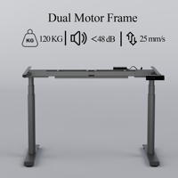 PRORIALS Table élévatrice électrique à double moteur, réglable, bureau solide, bureau informatique, mobilier en acier, bon prix