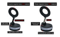 Support magnétique pour téléphone de voiture, rotation à 360 degrés, ventouse, pliable, support universel pour voiture, design moderne, alliage de zinc, ABS